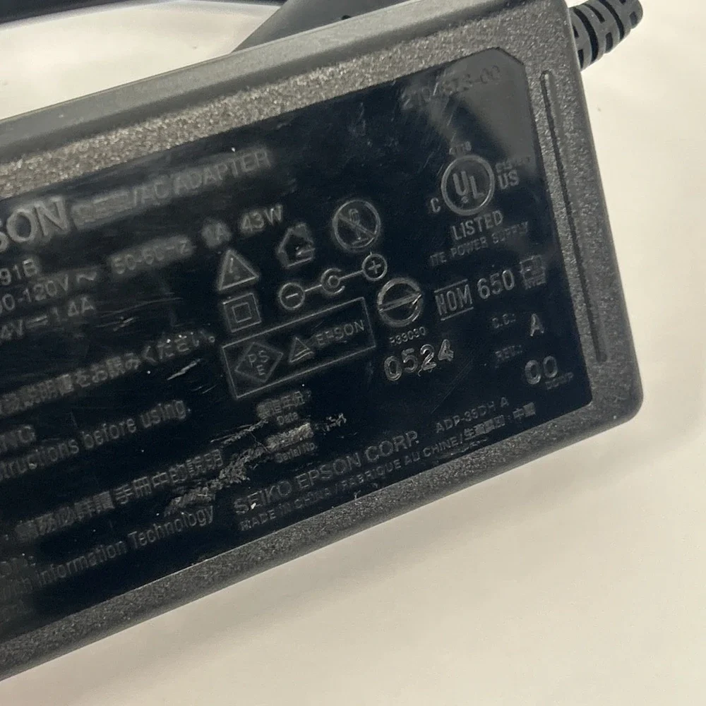 AC Adapter‎ / Epson Perfection 2580 3590 Photo Flatbed Scanner Power Supply Cord